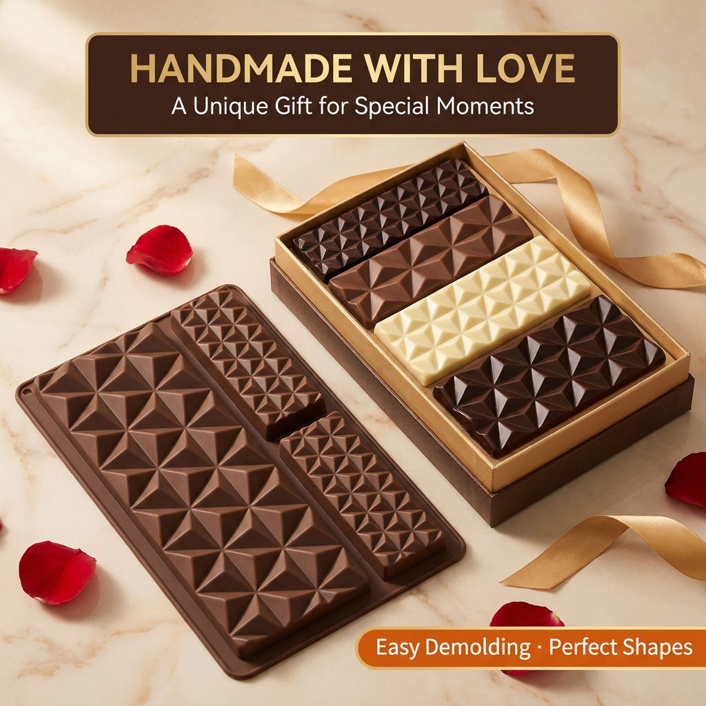 Tray Mold Rectangle - Силиконовая форма для шоколадных плиток 2-в-1,