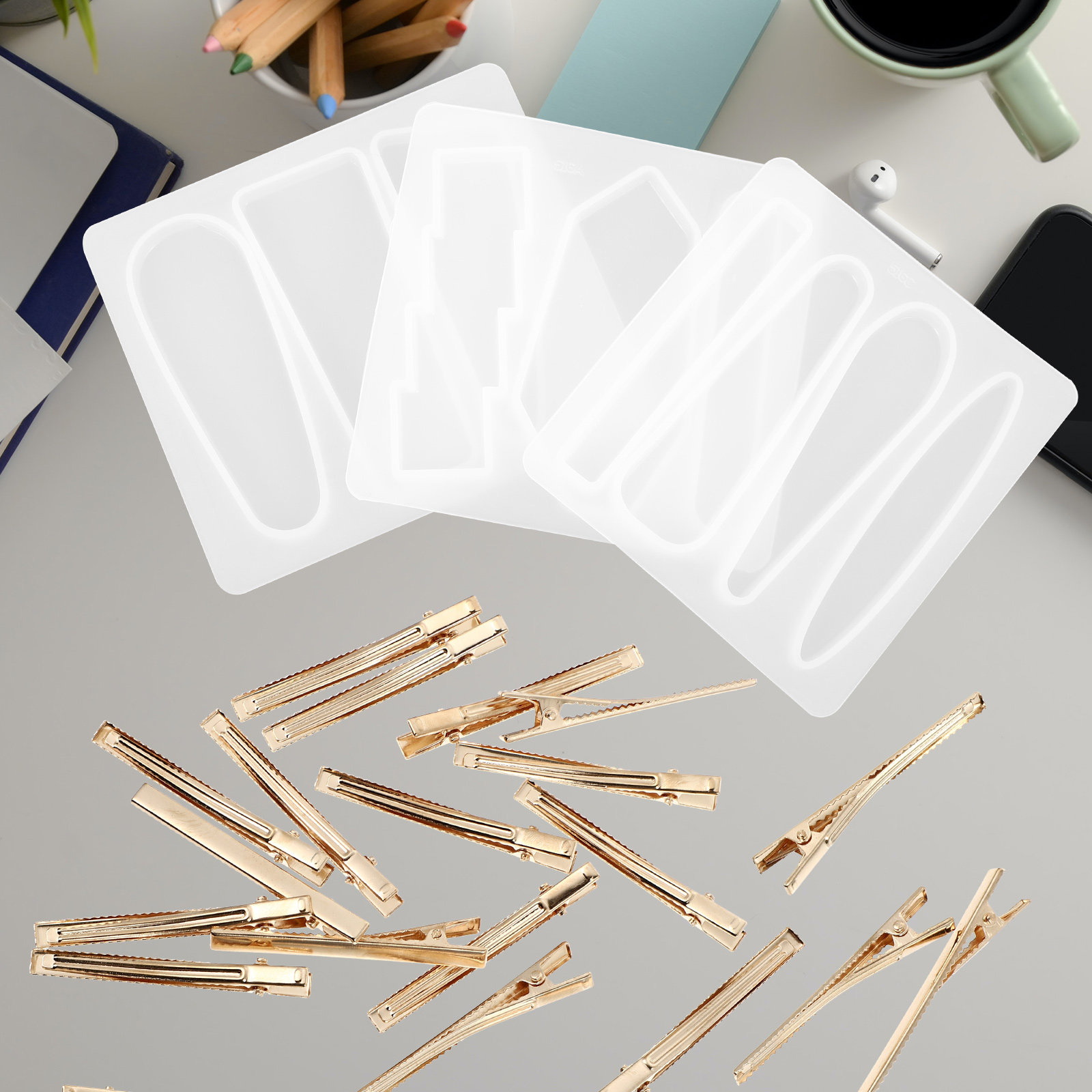 Resin Art Accessories - 1 комплект силиконовых форм для заколок
