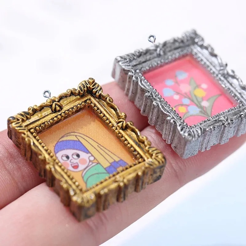Resin Art For Photo Frame - 10 шт. винтажных кабошонов-фоторамок из смолы