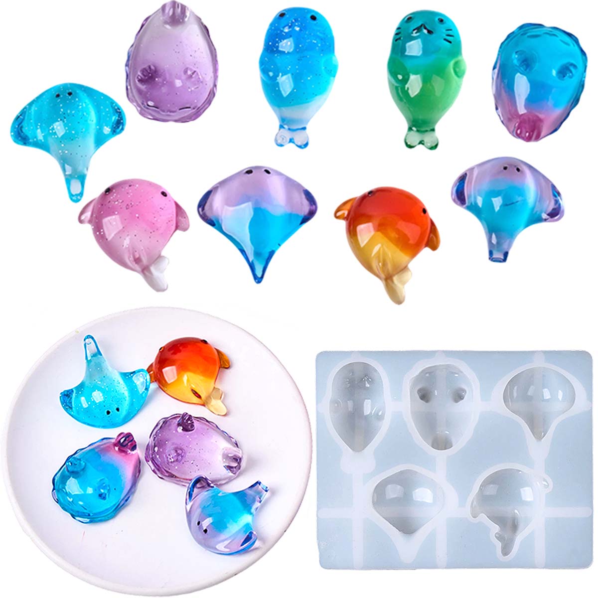 Resin Art Mould - 3D-форма из силикона «Манта» в стиле