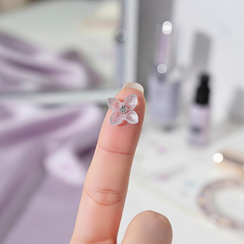 Resin Art Using Flowers - 3D-украшения для ногтей в виде бабочек