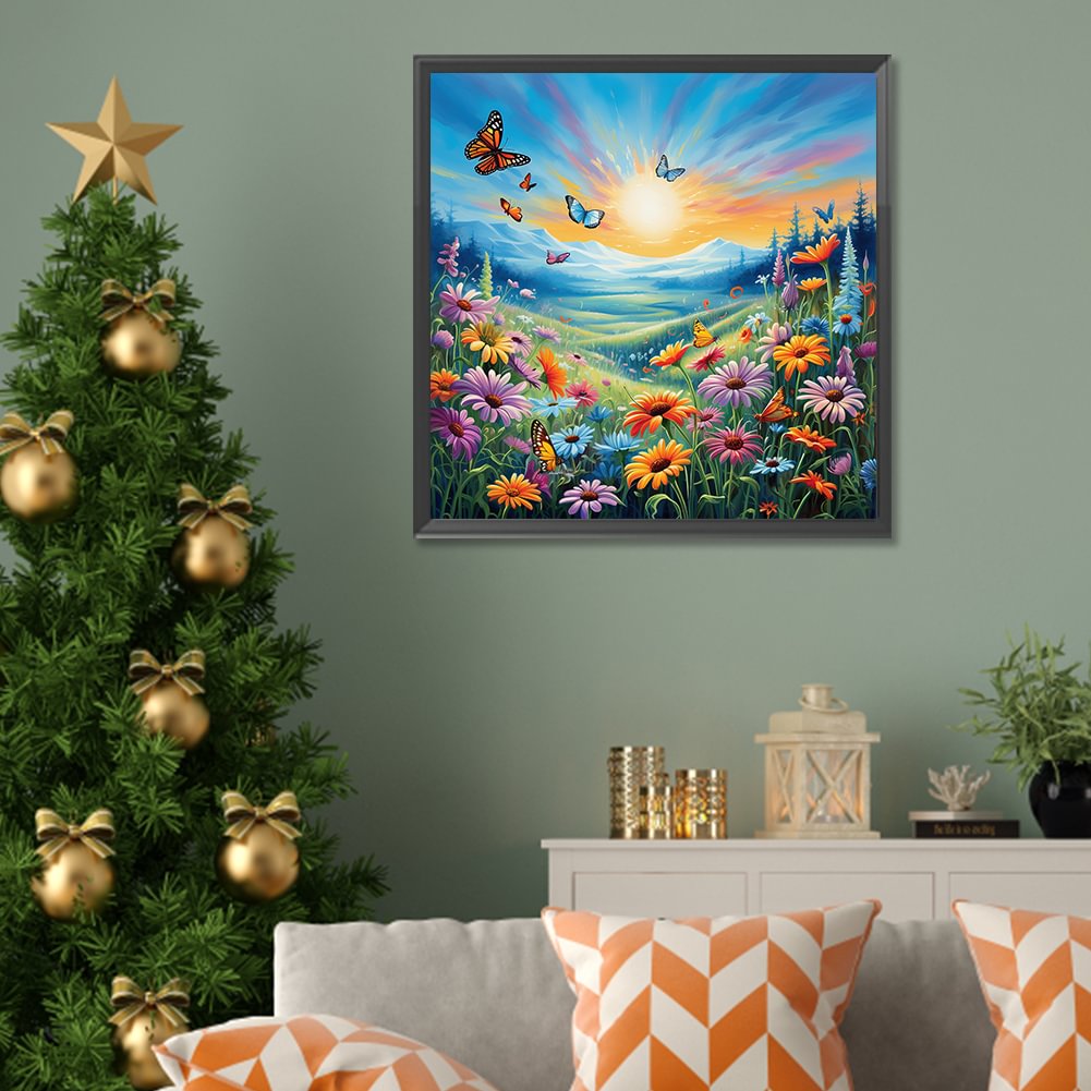 Resin Art Set - Алмазная картина Семья Милый Олень Цветок