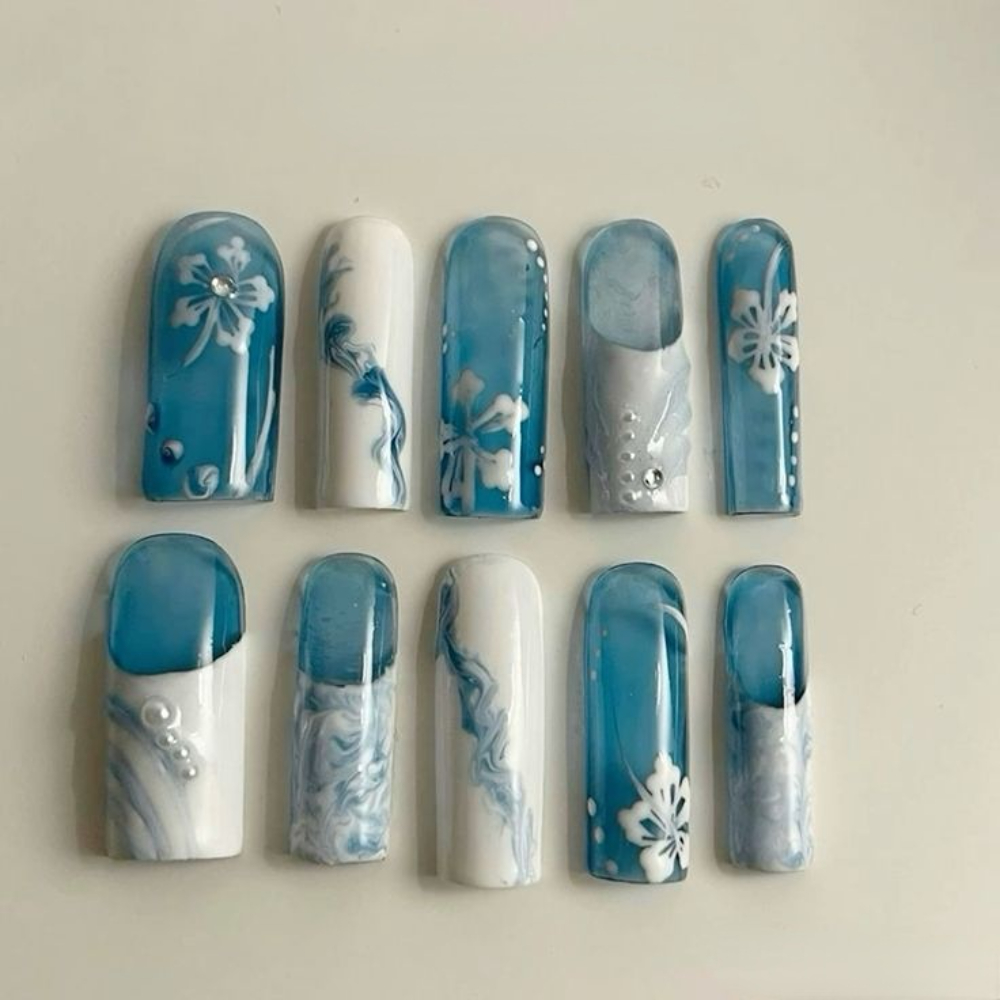 10 шт. Накладные ногти ручной  – обзор и цена Resin Art Set