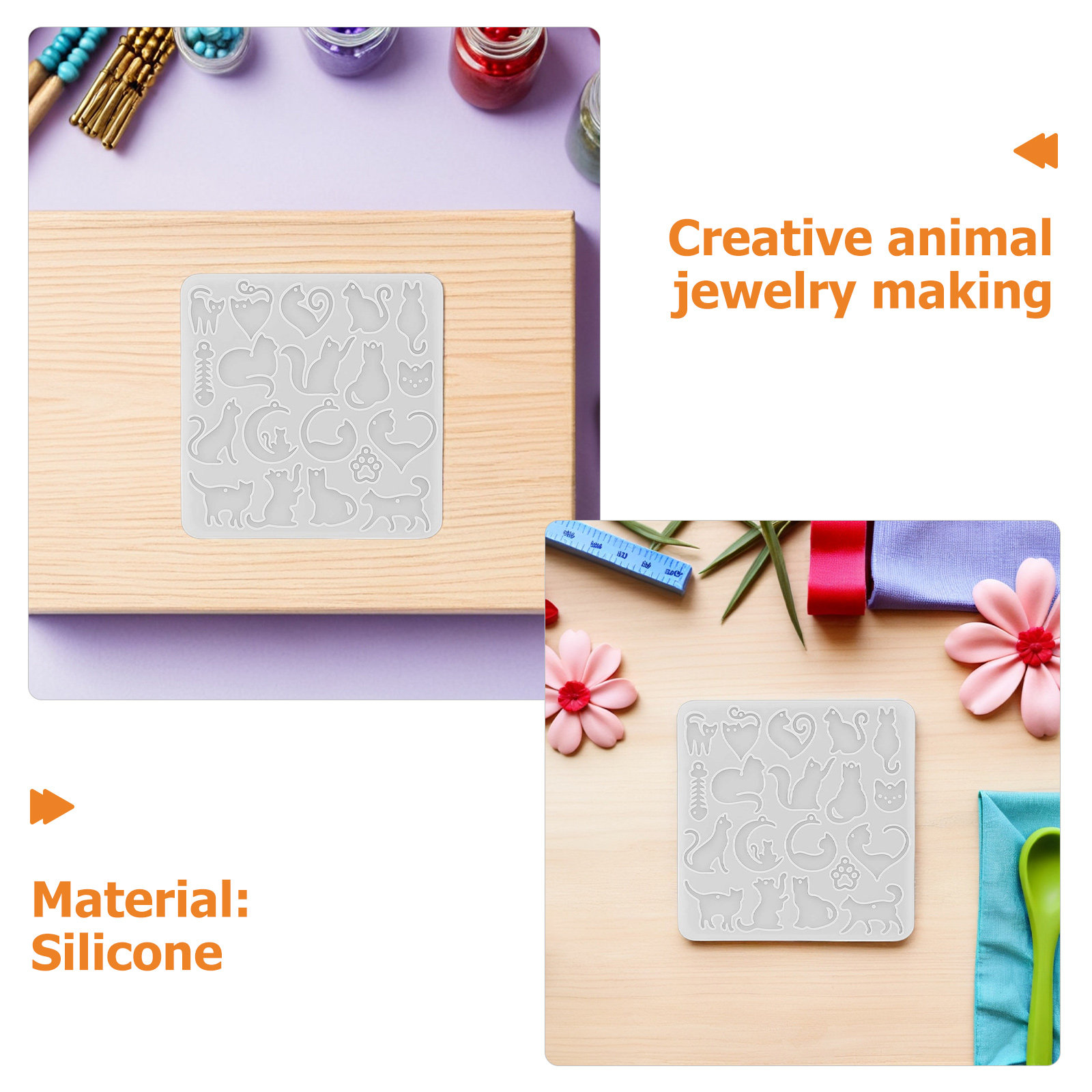 3D силиконовая форма в виде ко – обзор и цена Resin Art Earrings Kit