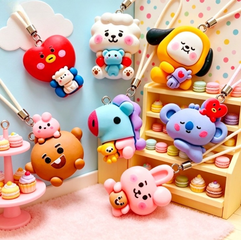 7 шт. смоляных мультяшных шарм – обзор и цена Resin Art Accessories