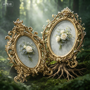 Ретро-золотая овальная фоторам – обзор и цена Resin Art Wedding Gift
