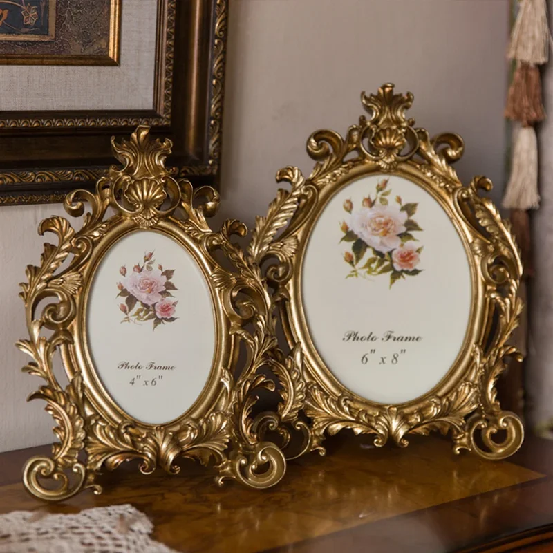 Ретро-золотая овальная фоторам – обзор и цена Resin Art Wedding Gift